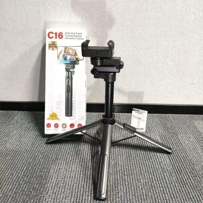 Picture of C16 Handheld Gimbal Stabilizer AI Face Tracking Selfie Stick & Wireless Remote (4.5ft)