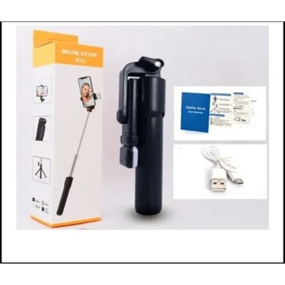 Picture of R1S Bluetooth Integrated Selfie Stick with Light and Bluetooth Remote Control
