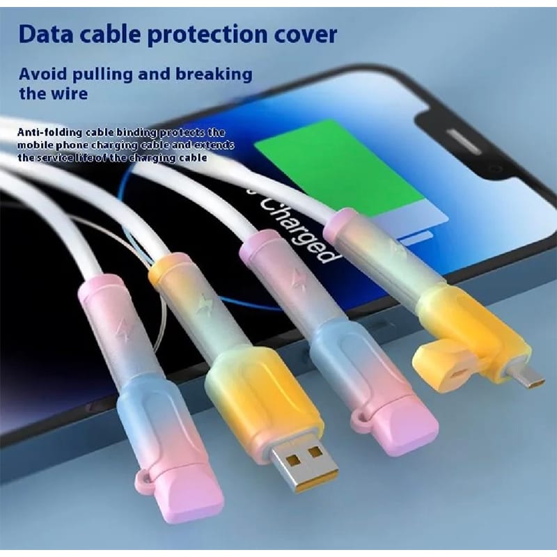 Picture of Soft Silicone Anti-Break Cable protector For Android & Iphone ( USB to Type -C)( Type-C to Type-C)
