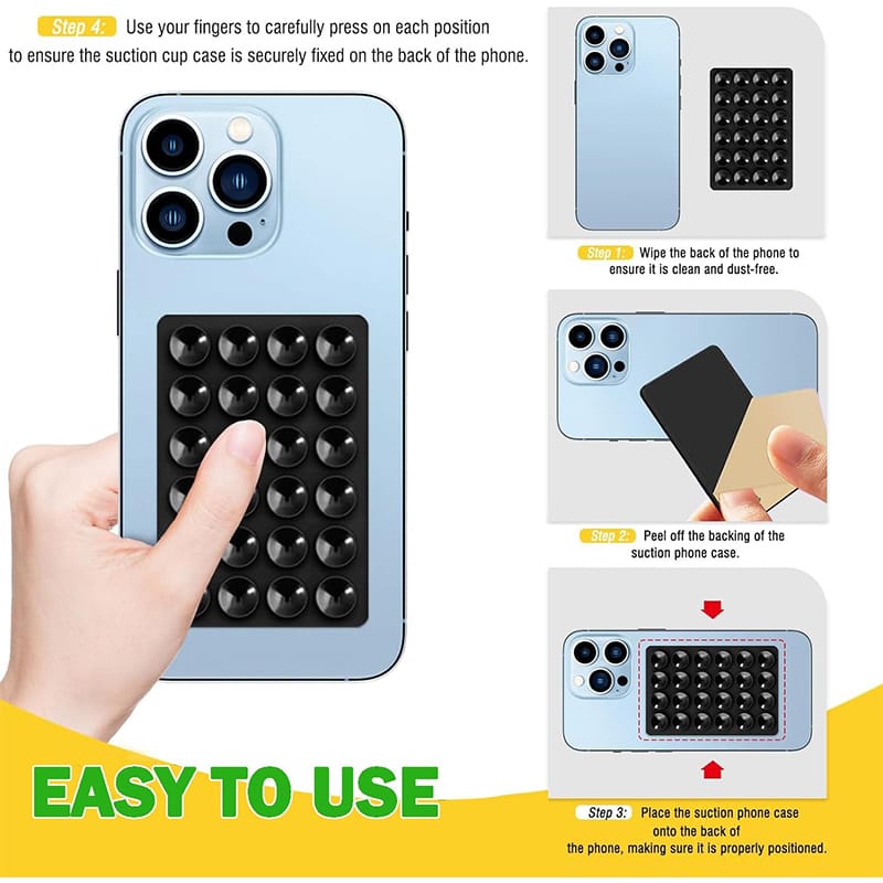 Picture of Silicone Suction Cup Cell Phone Holder Stickers (MultiColoure-2piar)