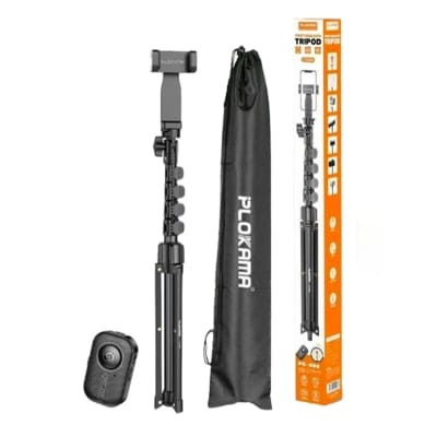 Picture of Plokama PK-998 Photograph Tripod & Selfie Stick with Remote (6.5ft )