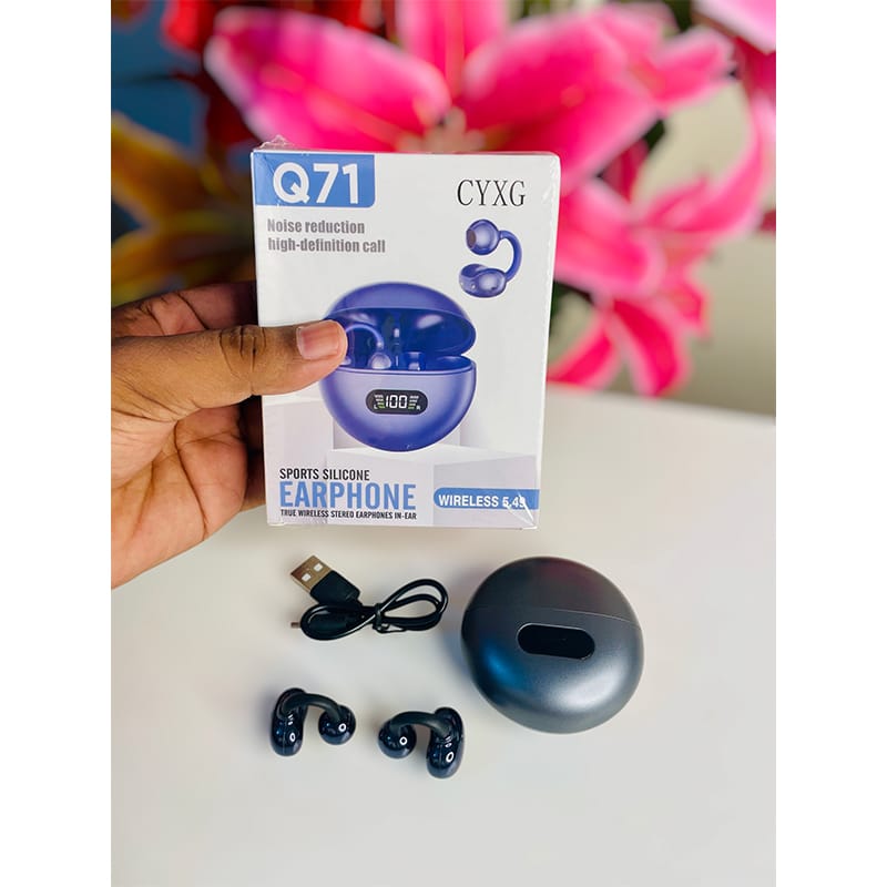 Picture of Q71 Wireless Earbuds With Digital Display Ear clip - Noise Reduction High-Definition Call
