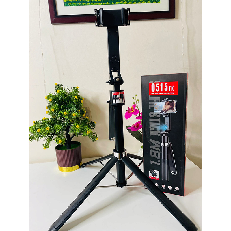 Picture of Q515TK Auto Face Tracking Selfie Stick Tripod with Wireless Remote Control Smart Auto AI Tracking Stabilizer Gimbal (5.8ft)