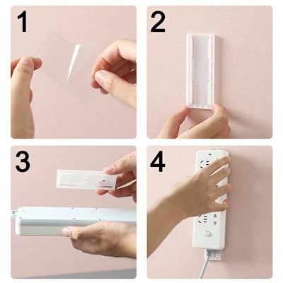 Picture of (5pcs) Socket Holder Plug Fixer Wall-mounted Holder