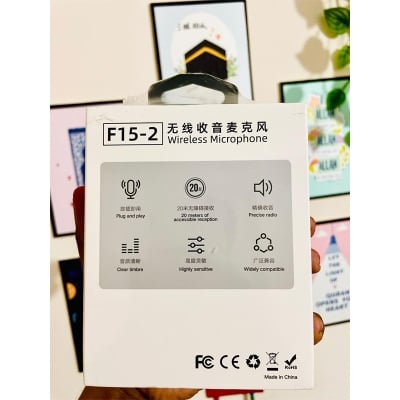 Picture of F15-2 Wireless Microphone 2 in 1 Collar Android & IPhone  with Noise Reduction