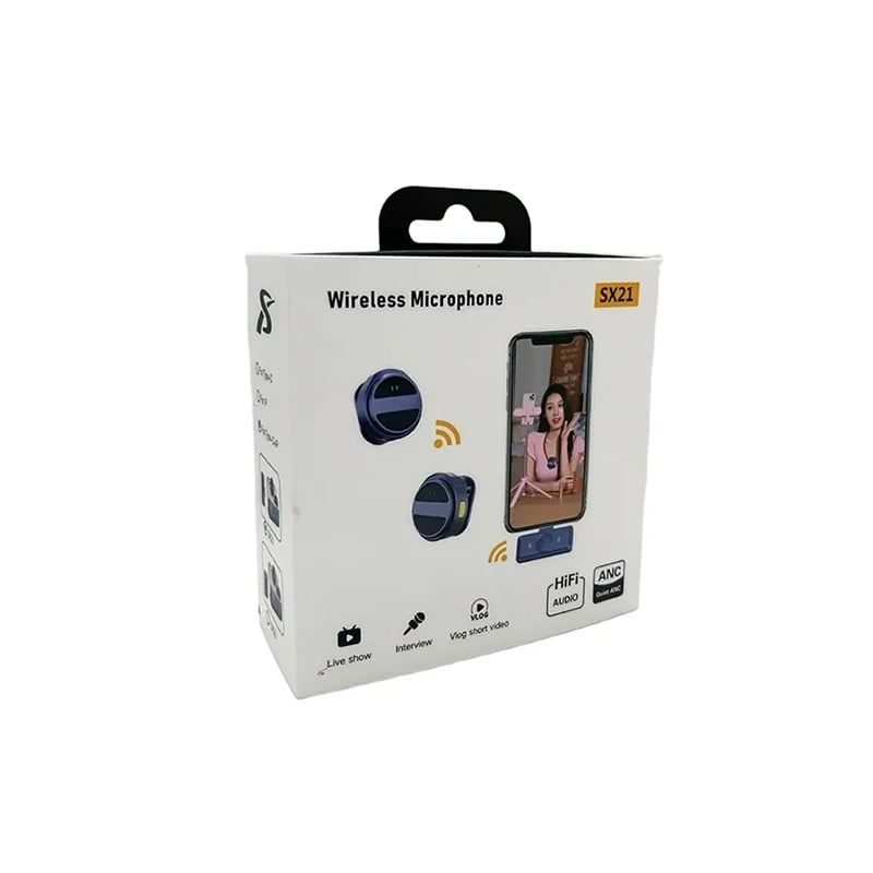 Picture of SX21 Magnetic Hanging Neck Wireless Lavalier Microphone Dedicated Long Battery Life with Storage Compartment