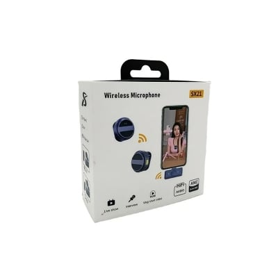 Picture of SX21 Magnetic Hanging Neck Wireless Lavalier Microphone Dedicated Long Battery Life with Storage Compartment