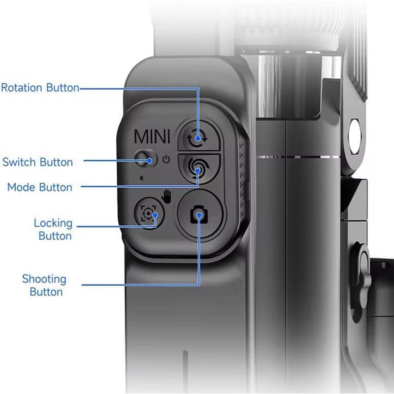 Picture of C16 Update 2.0 Gimbal Stabilizer AI Face Tracking Selfie Stick Tripod & Wireless Remote-(6 Ft)