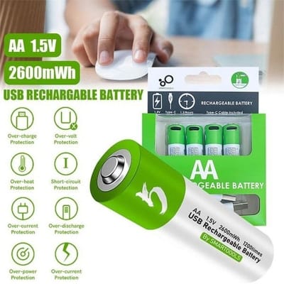 Picture of AA 1.5V Rechargeable Battery (4Pcs Set)