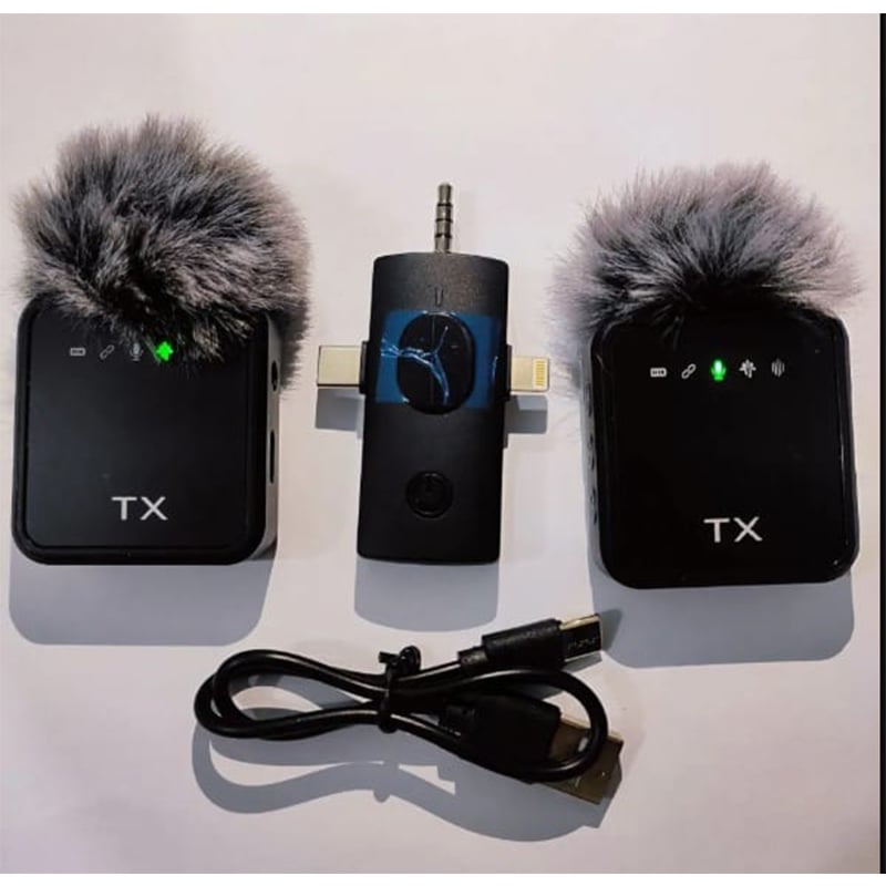 Picture of F11-2 Wireless Microphone For IPhone , Android and Camera Support