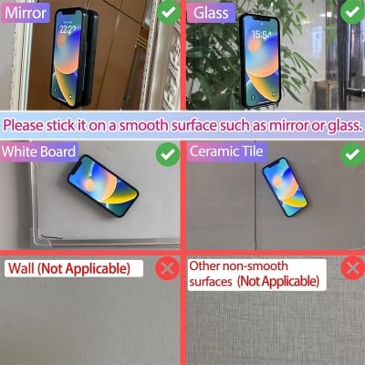 Picture of Silicone Suction Cup Cell Phone Holder Stickers (MultiColoure-2piar)