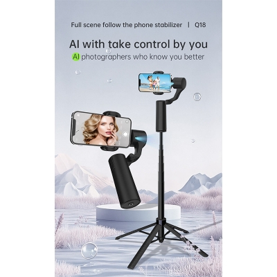 Picture of Q18 Dual-Axis AI Face Tracking Gimbal Stabilizer & Tripod