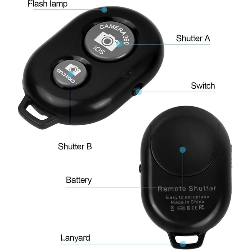 Picture of Selfie Remote Shutter Bluetooth Remote Control for IOS Android