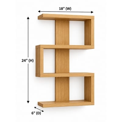 Picture of Moumi Furniture and Home Decor Modern Melamine Board 3 Tier Wall Shelf