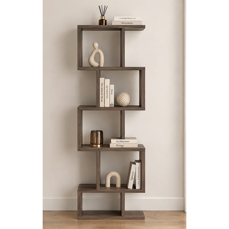 Picture of Moumi Furniture and Home Decor Modern Melamine Board 5 Tier Display Shelf