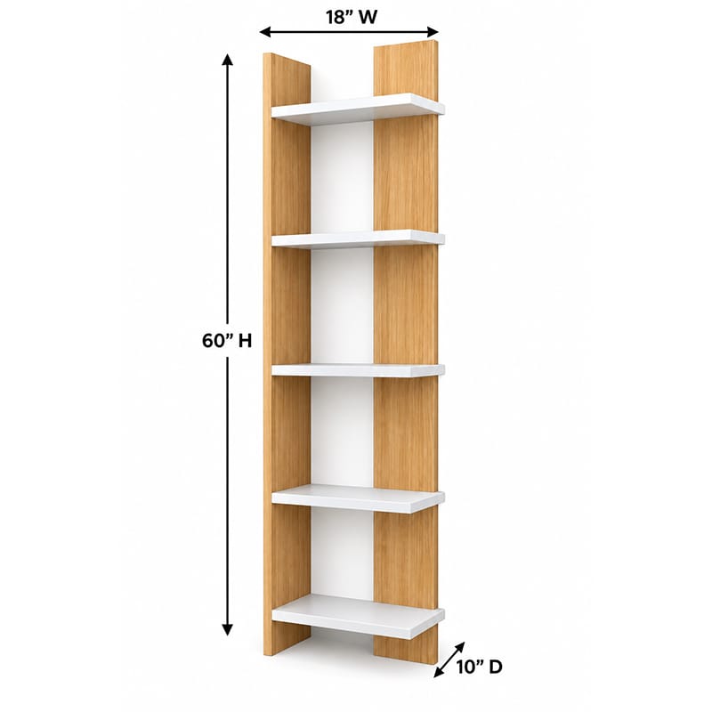 Picture of Moumi Furniture and Home Decor Simple Melamine Board Open Shelf Display Rack