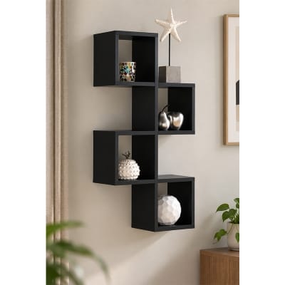 Picture of Moumi Furniture and Home Decor Geometric Melamine Board Wall Display Shelf