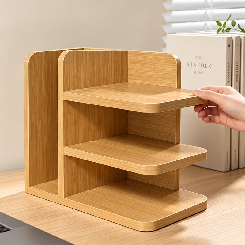 Picture of Moumi Furniture and Home Decor 3 Tier Melamine Board Tabletop Display Shelf