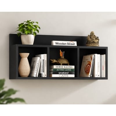 Picture of Moumi Furniture and Home Decor Wall Mounted 3 Compartment Melamine Board Display Shelf