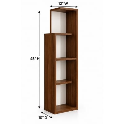 Picture of Moumi Furniture and Home Decor Tall 4 Tier Melamine Board Open Display Shelf