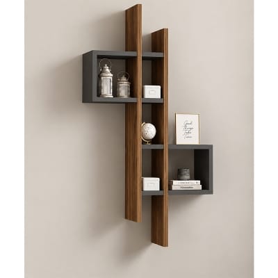 Picture of Moumi Furniture and Home Decor Modern Vertical Laminated Board Wall Display Shelf