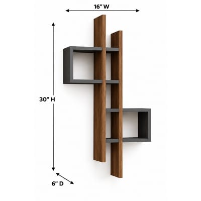 Picture of Moumi Furniture and Home Decor Modern Vertical Laminated Board Wall Display Shelf