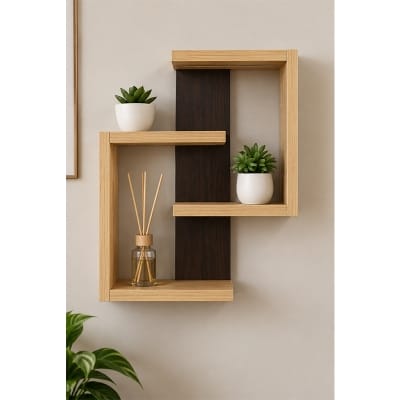 Picture of Moumi Furniture and Home Decor Asymmetrical Melamine Board Wall Display Shelf