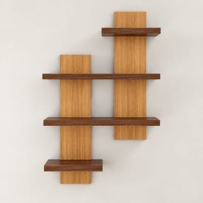 Picture of Moumi Furniture and Home Decor Laminated Board Wall Shelf with Multiple Levels