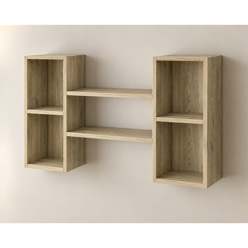 Picture of Moumi Furniture and Home Decor 2 Tier Melamine Board Wall Display Shelf