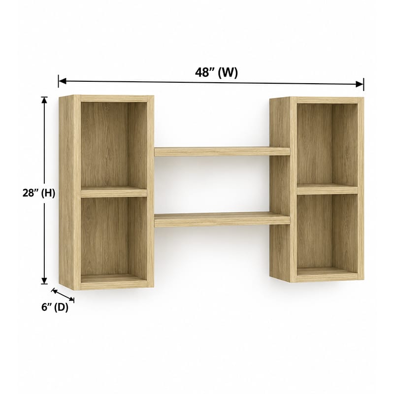 Picture of Moumi Furniture and Home Decor 2 Tier Melamine Board Wall Display Shelf