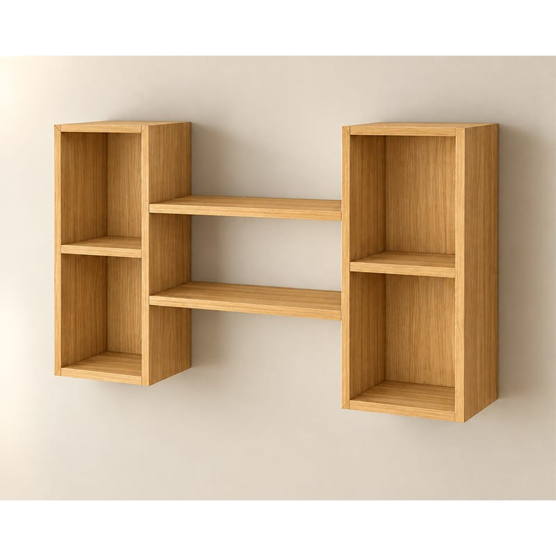 Picture of Moumi Furniture and Home Decor 2 Tier Melamine Board Wall Display Shelf