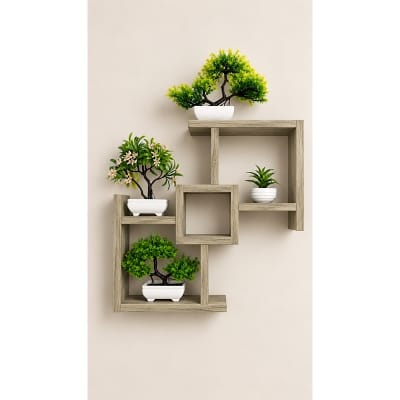 Picture of Moumi Furniture and Home Decor Geometric Laminated Board Wall Display Shelf