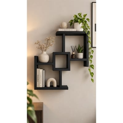 Picture of Moumi Furniture and Home Decor Geometric Laminated Board Wall Display Shelf