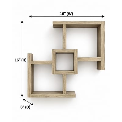 Picture of Moumi Furniture and Home Decor Geometric Laminated Board Wall Display Shelf