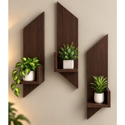Picture of Moumi Furniture and Home Decor 3 Piece Angled Melamine Board Wall Display Shelf Set