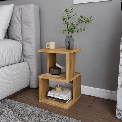 Picture of Moumi Furniture and Home Decor 3 Tier Melamine Board Open Side Table