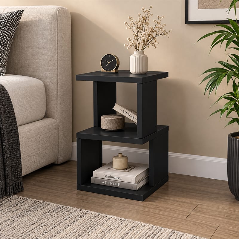 Picture of Moumi Furniture and Home Decor 3 Tier Melamine Board Open Side Table