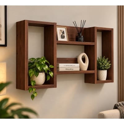 Picture of Moumi Furniture and Home Decor 5 Compartment Melamine Board Wall Display Shelf