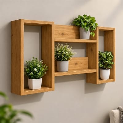 Picture of Moumi Furniture and Home Decor 5 Compartment Melamine Board Wall Display Shelf