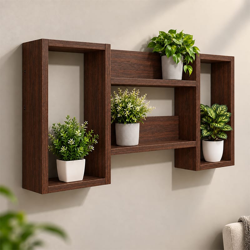 Picture of Moumi Furniture and Home Decor 5 Compartment Melamine Board Wall Display Shelf