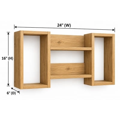 Picture of Moumi Furniture and Home Decor 5 Compartment Melamine Board Wall Display Shelf
