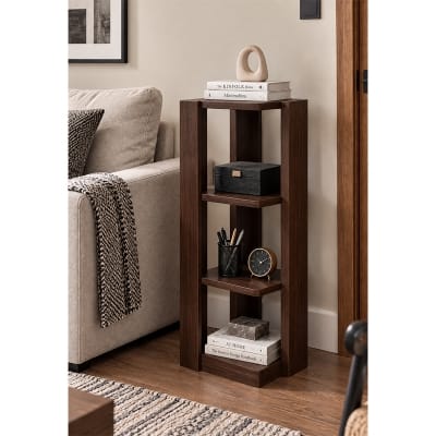 Picture of Moumi Furniture and Home Decor Tall 4 Tier Laminated Board Open Display Shelf