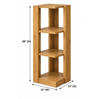 Picture of Moumi Furniture and Home Decor Tall 4 Tier Laminated Board Open Display Shelf