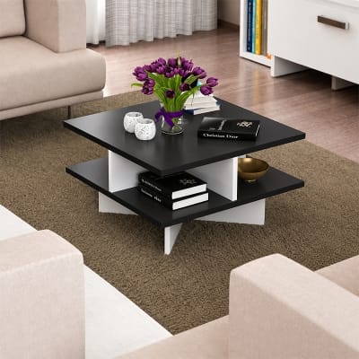 Picture of Moumi Furniture and Home Decor Modern 2 Tier Melamine Board Coffee Table