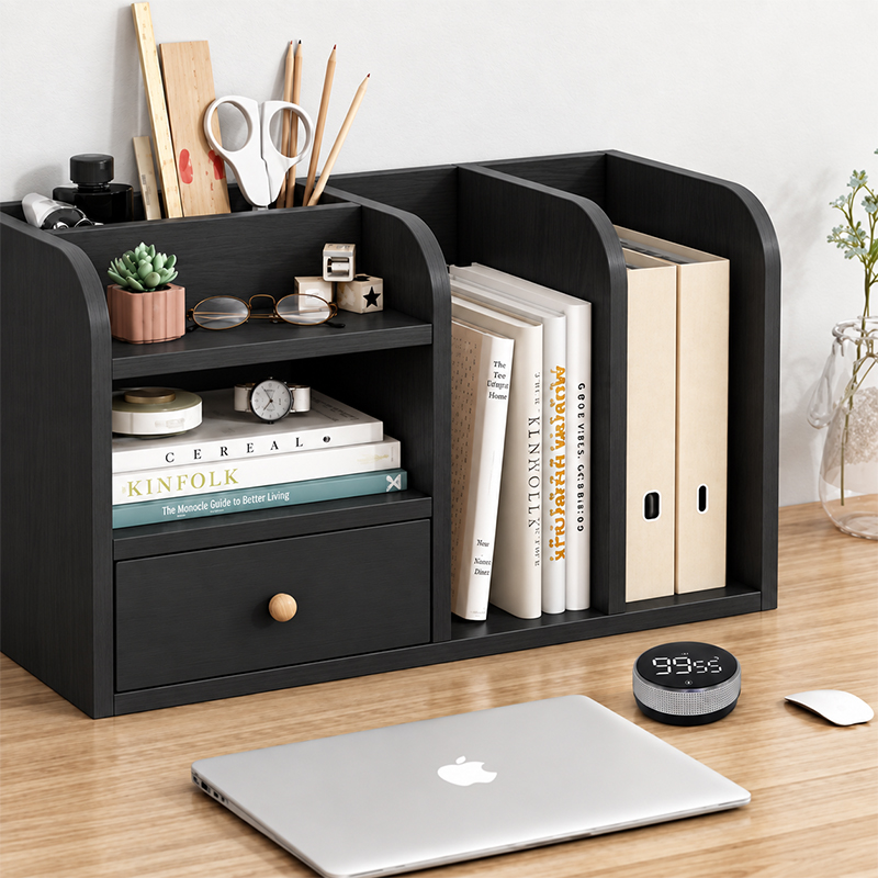 Picture of Moumi Furniture and Home Decor Melamine Board Desktop Organizer with Drawer
