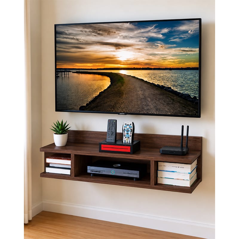 Picture of Moumi Furniture and Home Decor Laminated Board Wall Mounted TV Display Shelf