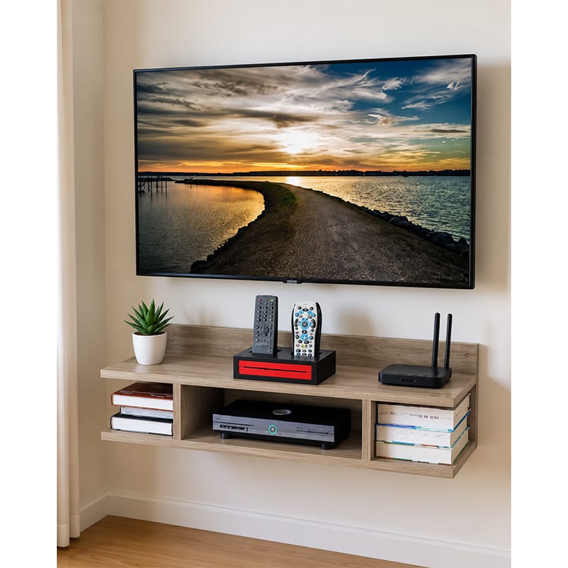 Picture of Moumi Furniture and Home Decor Laminated Board Wall Mounted TV Display Shelf