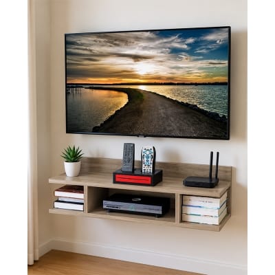 Picture of Moumi Furniture and Home Decor Laminated Board Wall Mounted TV Display Shelf