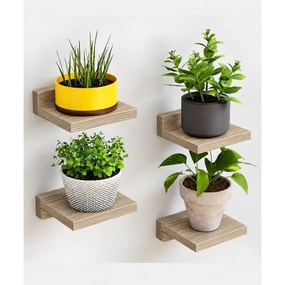 Picture of Moumi Furniture and Home Decor 4 Piece Melamine Board Floating Wall Shelf Set
