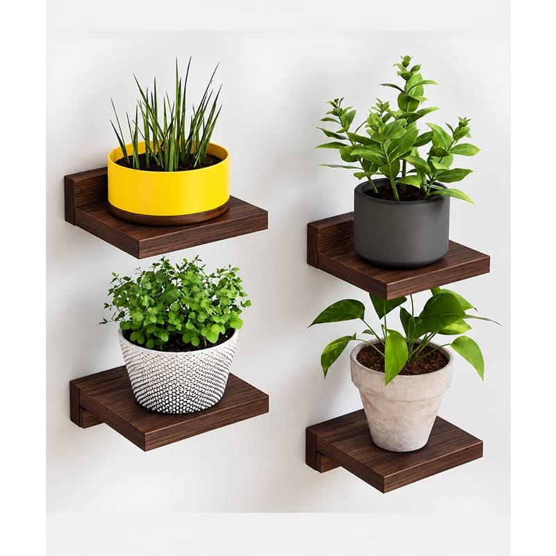 Picture of Moumi Furniture and Home Decor 4 Piece Melamine Board Floating Wall Shelf Set